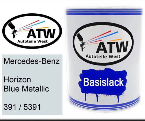 Mercedes-Benz, Horizon Blue Metallic, 391 / 5391: 1L Lackdose, von ATW Autoteile West.